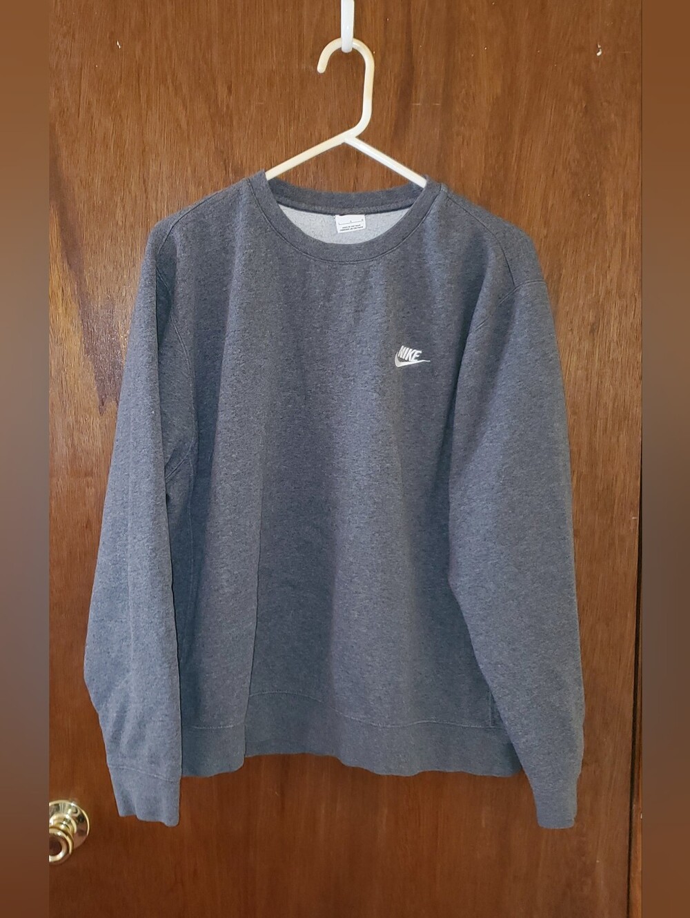 Nike Club Gray Crewneck Sweatshirt Sz Large